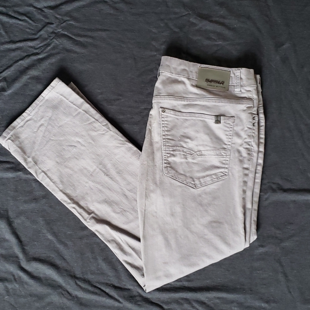 MENS BUFFALO DAVID BITTON GREY JEANS